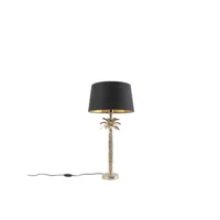 qazqa led lampes de table areka - noir - art deco - longueur 1400mm
