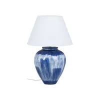 lampe de bureau 41 x 41 x 76 cm céramique bleu
