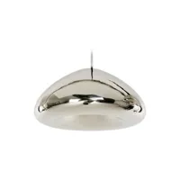 lampe de plafond - suspension en métal chromé - 30 cm - nullify argenté