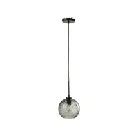 lampe boule pois verre gris small - l 20,5 x l 20,5 x h 36 cm