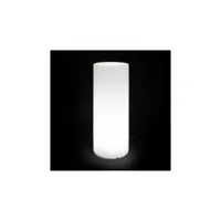 lampe led's extérieur polymère blanc n°4 - inu - l 30 x l 30 x h 75 cm - neuf