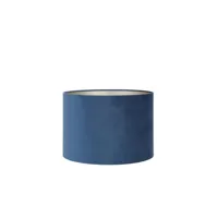 light & living abat-jour cylindre velours - petrol blue - ø35x30cm 2235047