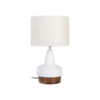 lampe de bureau 30 x 30 x 52 cm naturel bois blanc fer