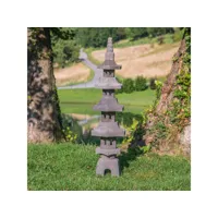 lanterne japonaise pagode en pierre de lave 1.30 m lamp16