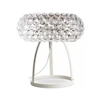 lampe de table - lampe de salon à boutons en cristal - grande - savoni transparent