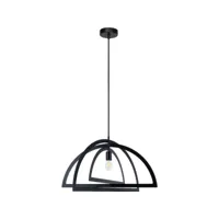 homemania lampe à suspension justyna - noir - 15x140 cm