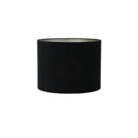 light & living abat-jour cylindrique velours - noir - ø40x30cm 2240322
