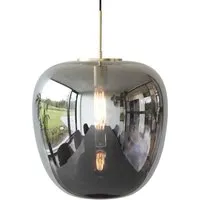 hübsch interior - lampe à suspension en verre ø 40 cm, hauteur 40 cm, miroir / laiton