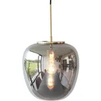 hübsch interior - lampe à suspension en verre ø 30 cm, hauteur 36 cm, miroir / laiton