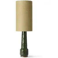 hkliving - retro pied de lampe de table, h 45 cm, lava green + abat-jour jute, ø 22 cm, jade green