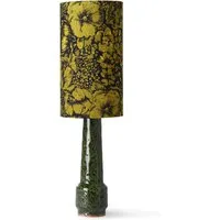 hkliving - retro pied de lampe de table, h 45 cm, lava green + doris vintage abat-jour, ø 22 cm, floral