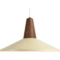 schneid - eikon shell lampe à suspendre, noix / wax yellow
