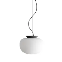 frandsen - supernate lampe suspendue, ø 28 x 21 h cm, blanc opale / noir