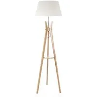 lampe de lecture pegane lampadaire table en bambou/ lin - dim : h 156 x d 46 cm --