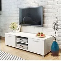 lampe de lecture vidaxl meuble tv à haute brillance blanc 120 x 40,3 x 34,7 cm