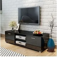 lampe de lecture vidaxl meuble tv à haute brillance noir 140 x 40,3 x 34,7 cm