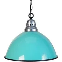 lampe de lecture tosel 15811 suspension dôme métal turquoise l 44 p 44 h 90 cm ampoule e27