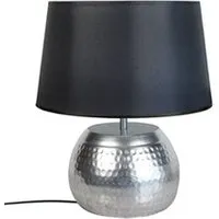 lampe de lecture tosel 64010 lampe de chevet globe métal chrome et noir l 30 p 30 h 37 cm ampoule e27
