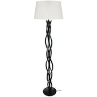 lampe de lecture tosel 50983 lampadaire colonne métal noir l 45 p 45 h 170 cm ampoule e27
