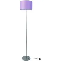 lampe de lecture tosel 50142 lampadaire droit métal aluminium et violet l 35 p 35 h 153 cm ampoule e27