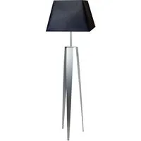 lampe de lecture tosel 50635 lampadaire trépied métal aluminium et noir l 40 p 40 h 150 cm ampoule e27