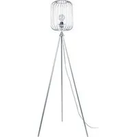 lampe de lecture tosel 51222 lampadaire trépied métal aluminium l 50 p 50 h 157 cm ampoule e27
