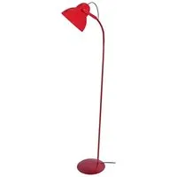lampe de lecture tosel 95348 lampadaire liseuse articulé métal rouge l 25 p 25 h 150 cm ampoule e27