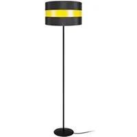 lampe de lecture tosel 50545 lampadaire droit métal noir et jaune l 40 p 40 h 160 cm ampoule e27