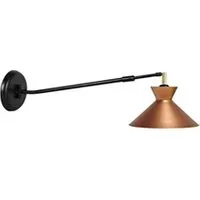 lampe de lecture tosel 31770 applique télescopique métal noir et cuivre l 90 p 23 h 25 cm ampoule e27