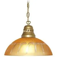 lampe de lecture tosel 12696 suspension dôme verre ambre l 35 p 35 h 85 cm ampoule e27