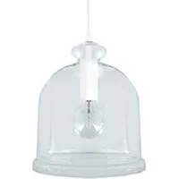 lampe de lecture tosel 13398 suspension dôme verre blanc d'ivoire l 28 p 28 h 92 cm ampoule e27