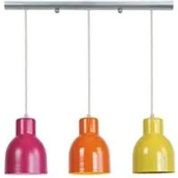 lampe de lecture tosel 20481 suspension bar métal aluminium et multicolore l 60 p 60 h 80 cm ampoules e27