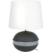 lampe de lecture tosel saigon big lampe a poser acier - 40x40x60cm - noir aluminium 64192