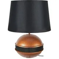 lampe de lecture tosel saigon medium lampe a poser acier - 40x40x55cm - cuivre noir 64199