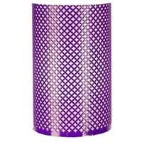 lampe de lecture tosel stockholm applique tôle acier percée fleur 12x12x20 cm violet 30418