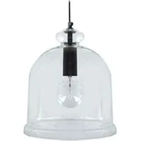 lampe de lecture tosel 13397 suspension dôme verre noir l 28 p 28 h 92 cm ampoule e27