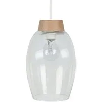 lampe de lecture tosel 14441 suspension bol verre transparent l 19,5 p 19,5 h 90 cm ampoule e27