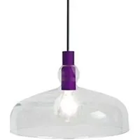 lampe de lecture tosel testo suspension verre soufflé bouche - 28x28x90 cm - violet 13413