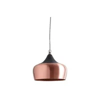 lampe à poser aubry gaspard - lampe suspension en métal laqué et bois cuivre