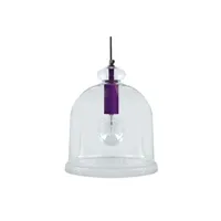 lampe de lecture tosel manilla suspension verre 28x28x90 cm violet 13401