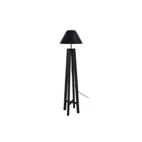 lampe de lecture tosel 51192 lampadaire colonne bois noir l 40 p 40 h 156 cm ampoule e27