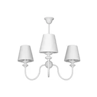 suspension home mania homemania lampe à suspension narcissus - lustre - lustre de plafond - blanc en métal, tissu, 65 x 65 x 61 cm, 5 x e14, 40w