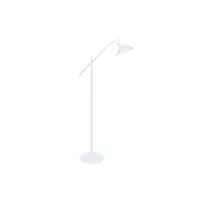 lampadaire tosel 95389 lampadaire liseuse articulé métal blanc l 90 p 25 h 175 cm ampoule e27