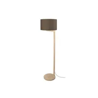 lampe de lecture tosel 51459 lampadaire droit bois naturel et marron l 45 p 45 h 168 cm ampoule e27