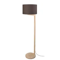 lampe de lecture tosel 51455 lampadaire droit bois naturel et marron l 45 p 45 h 168 cm ampoule e27