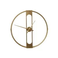 horloge kare design horloge murale clip dorée 60cm