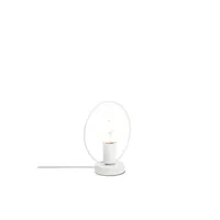 lampe à poser sklum lampe de table kurl blanc 24 cm