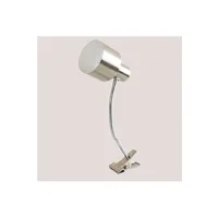 lampe à poser sklum lampe avec pince evie gris argent 43 cm