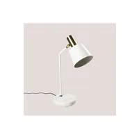 lampe à poser sklum lampe de table agueda blanc 56 cm