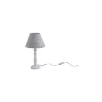 lampe à poser aubry gaspard - lampe en bois coeur gris